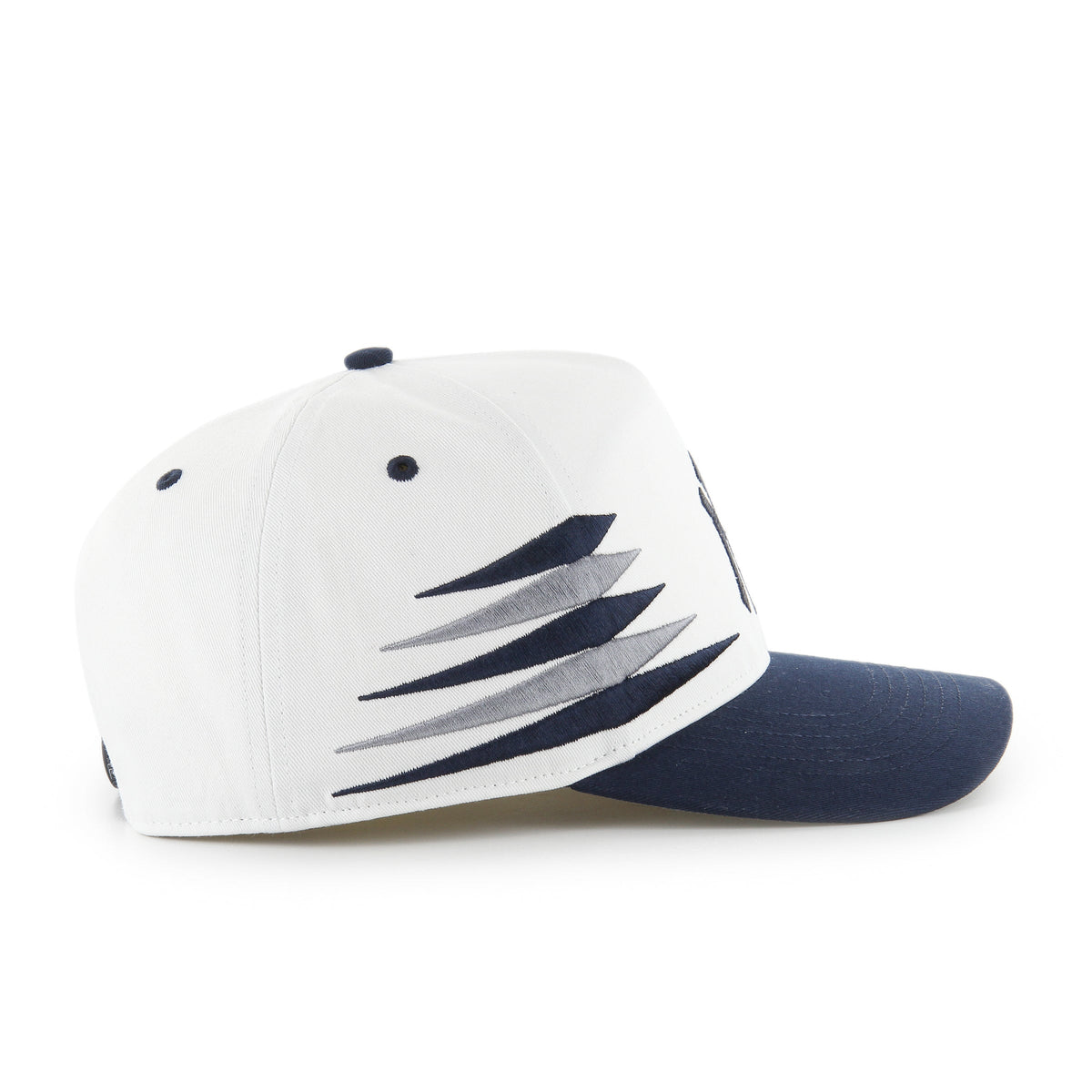 New York Yankees MLB 47 Brand Men White Diamond Hitch Snapback Hat product image 4, provided for visual reference and
