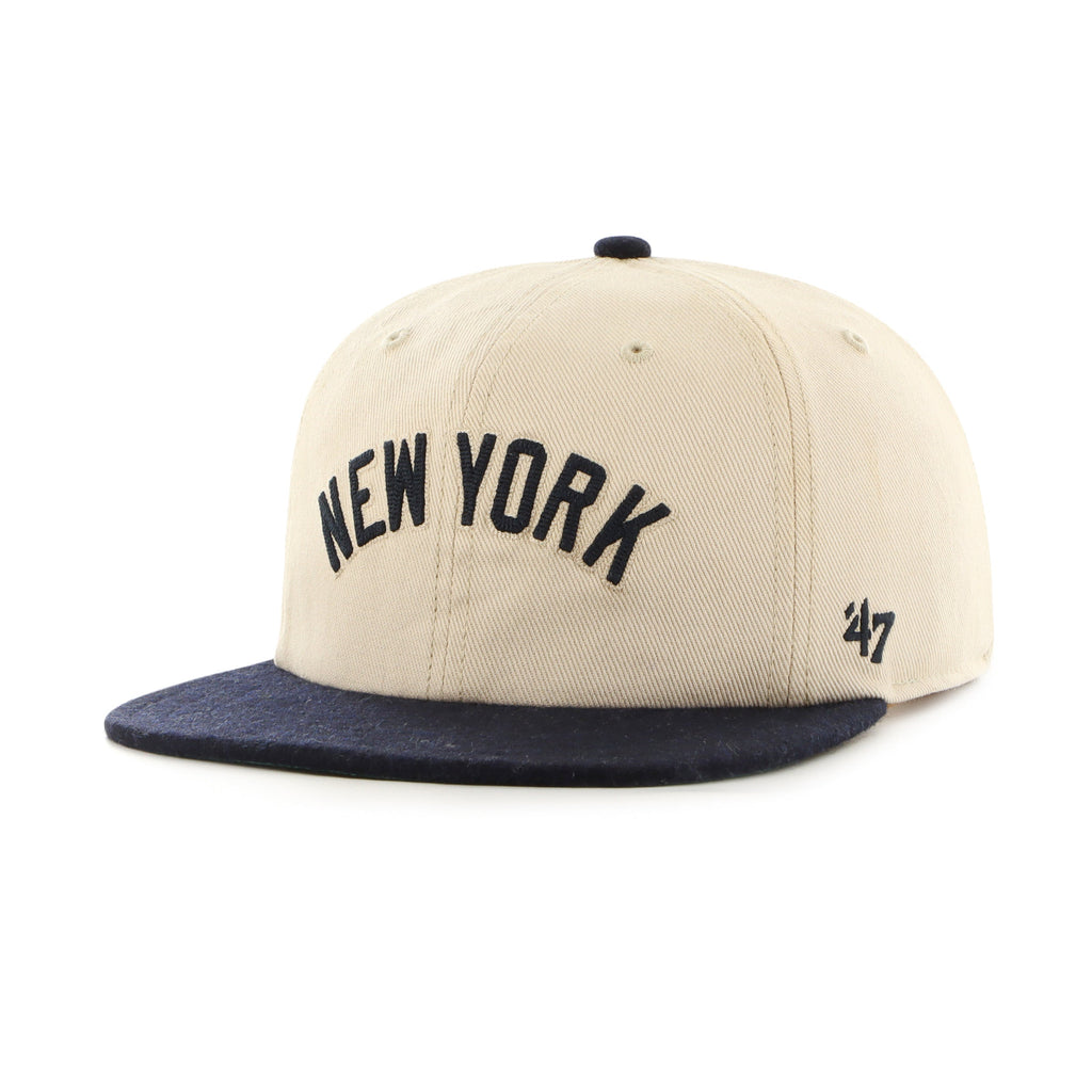 New York Yankees MLB 47 Brand Men Beige Captain RL Fieldstone Snapback product image 1, provided for visual reference and