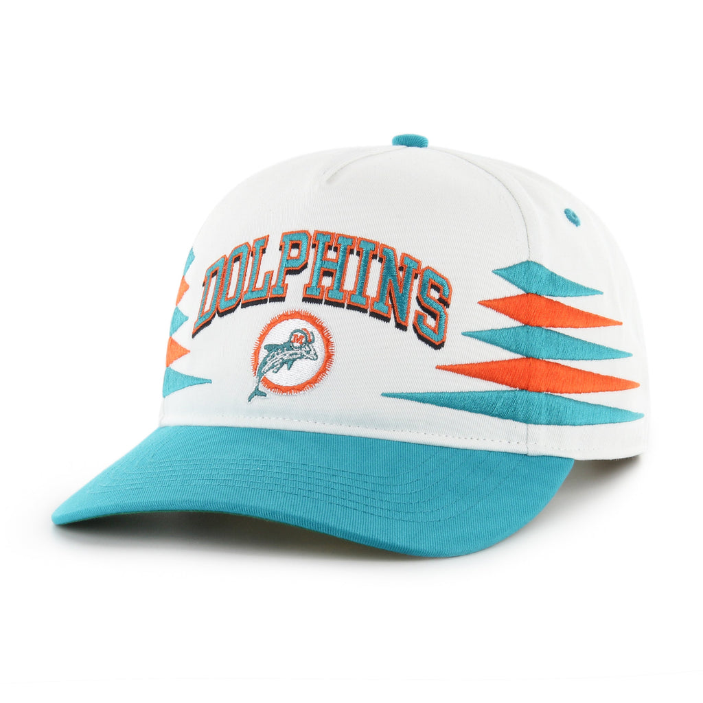 Miami Dolphins NFL 47 Brand Men White Diamond Hitch Snapback Hat product image 1, provided for visual reference and product