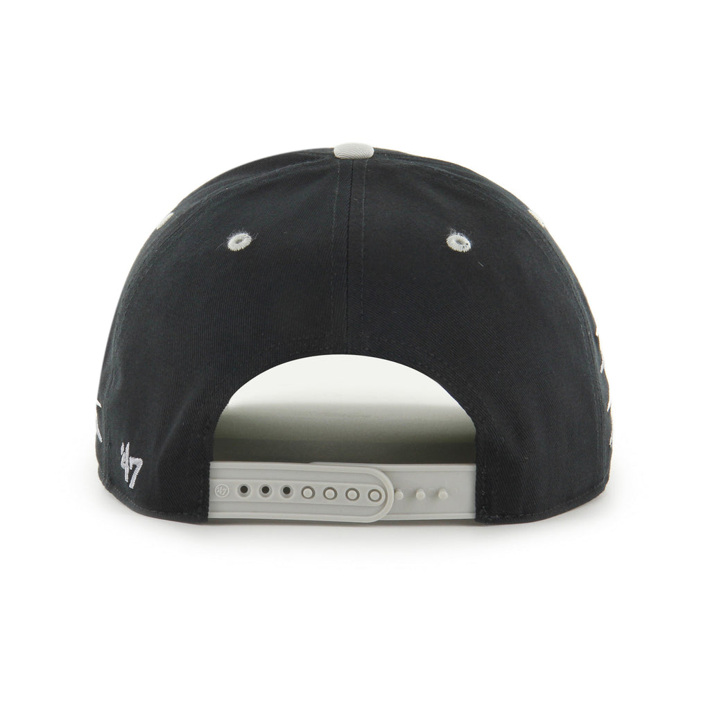 Las Vegas Raiders NFL 47 Brand Men Black Diamond Hitch Snapback Hat product image 2, provided for visual reference and
