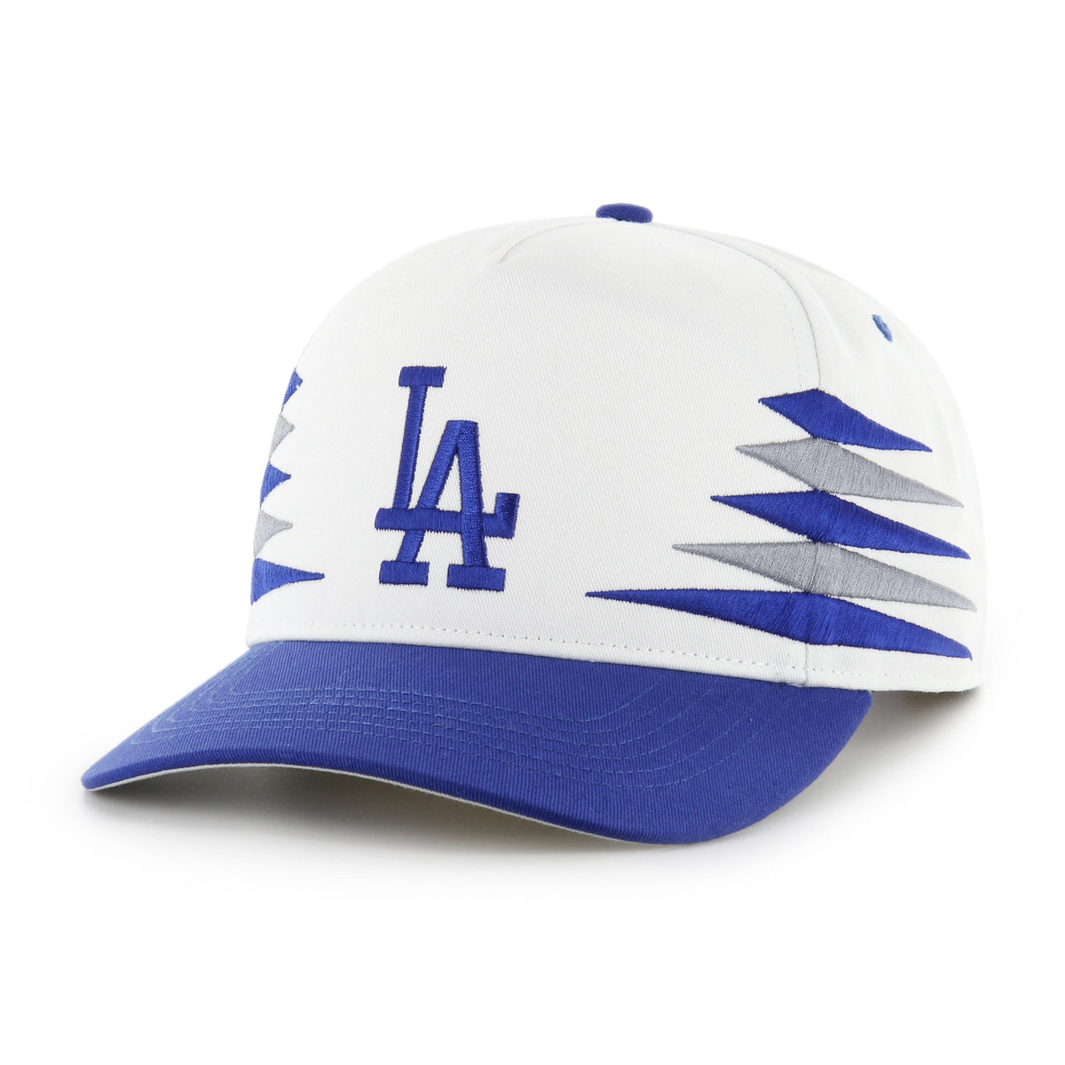 Los Angeles Dodgers MLB 47 Brand Men White Diamond Hitch Snapback Hat product image 1, provided for visual reference and