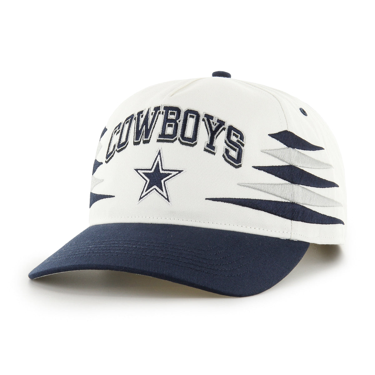 Dallas Cowboys NFL 47 Brand Men White Diamond Hitch Snapback Hat product image 1, provided for visual reference and product