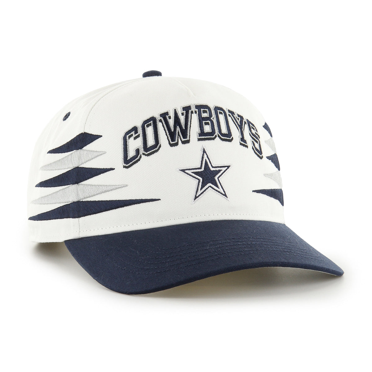 Dallas Cowboys NFL 47 Brand Men White Diamond Hitch Snapback Hat product image 3, provided for visual reference and product