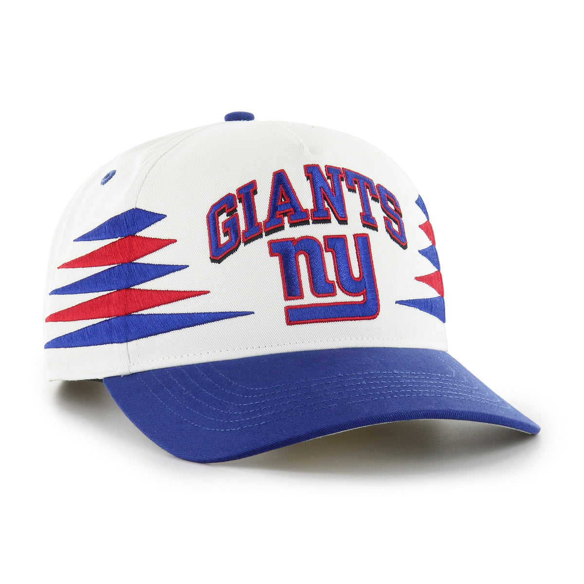New York Giants NFL 47 Brand Men White Diamond Hitch Snapback Hat product image 2, provided for visual reference and product