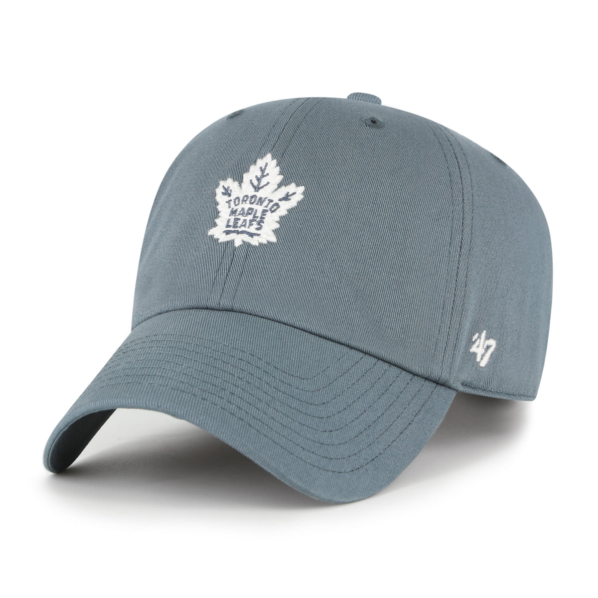 Toronto Maple Leafs NHL 47 Brand Men Grey Foundation Clean Up Adjustable Hat product image 2, provided for visual reference