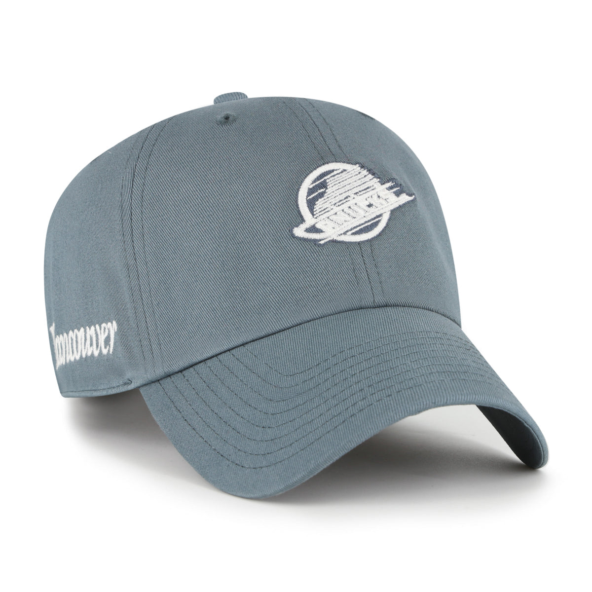 Vancouver Canucks NHL 47 Brand Men Grey Foundation Clean Up Adjustable Hat product image 1, provided for visual reference