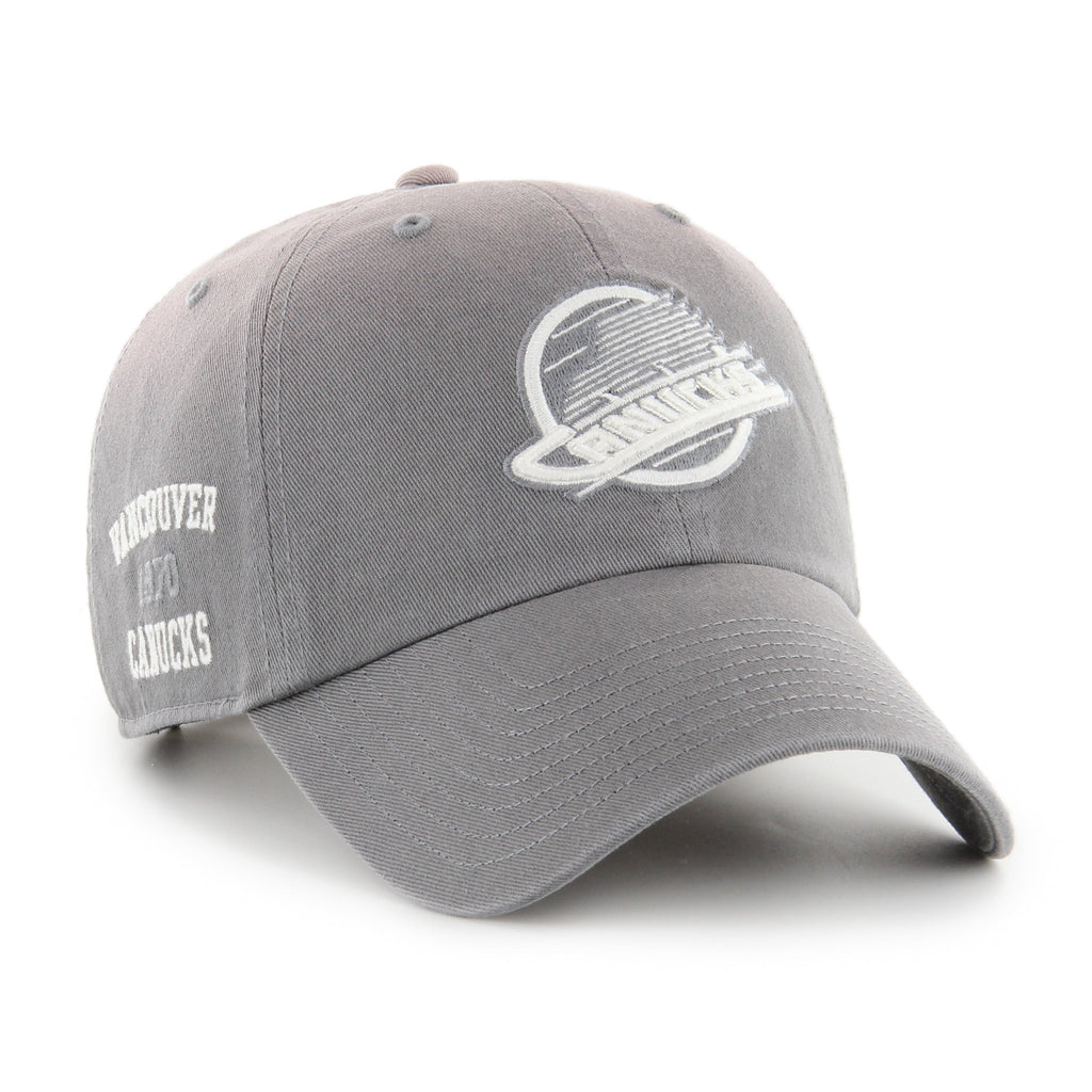 Vancouver Canucks NHL 47 Brand Men Grey Dusted Truro Clean Up Adjustable Hat product image 1, provided for visual reference