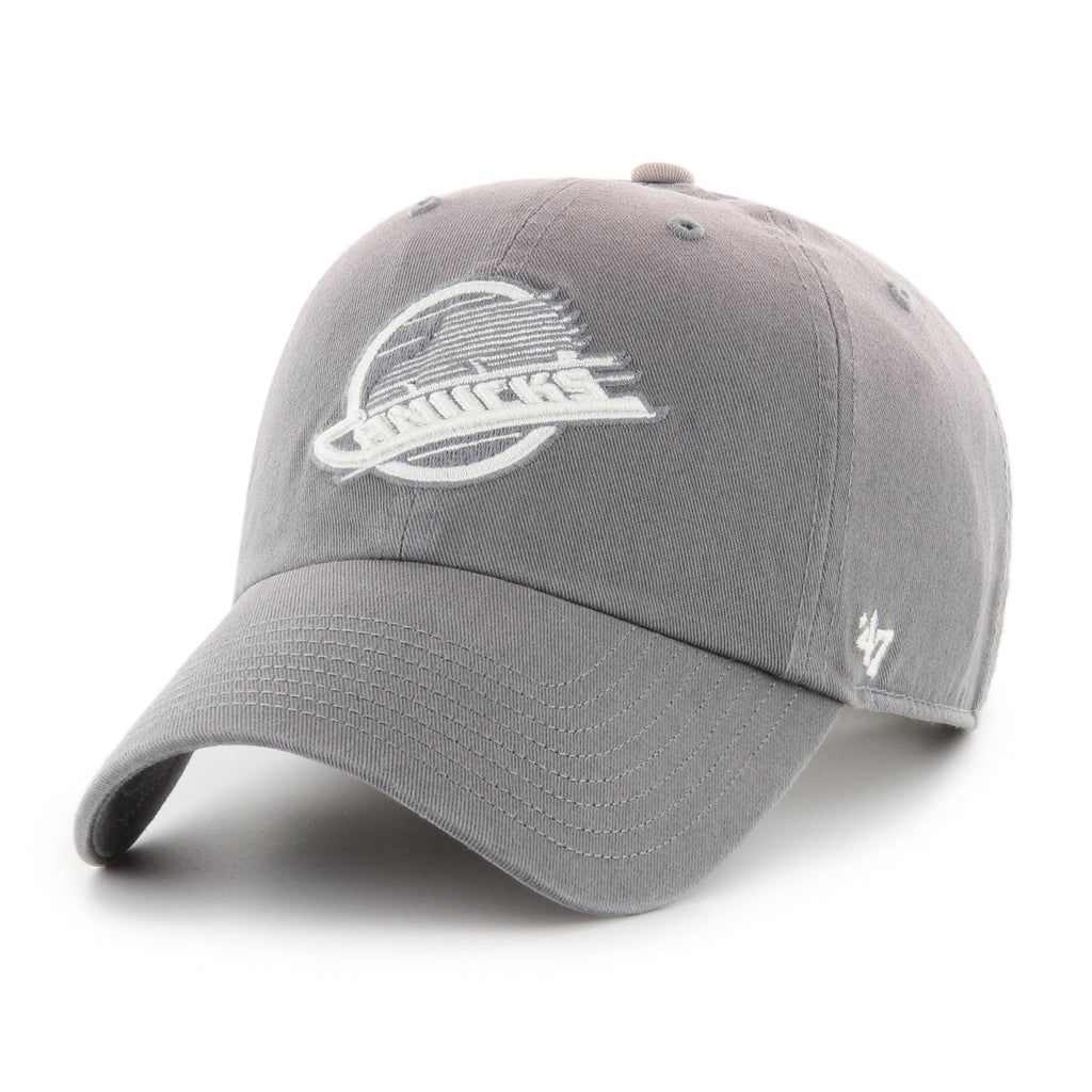 Vancouver Canucks NHL 47 Brand Men Grey Dusted Truro Clean Up Adjustable Hat product image 3, provided for visual reference