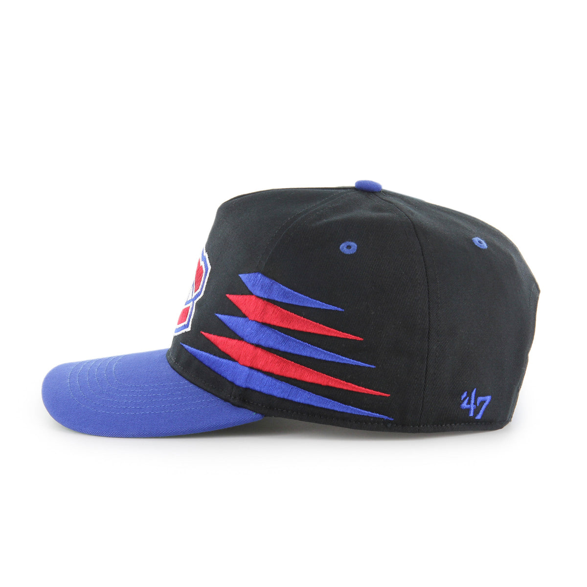 Montreal Canadiens NHL 47 Brand Men Black Diamond Hitch Snapback Hat product image 4, provided for visual reference and