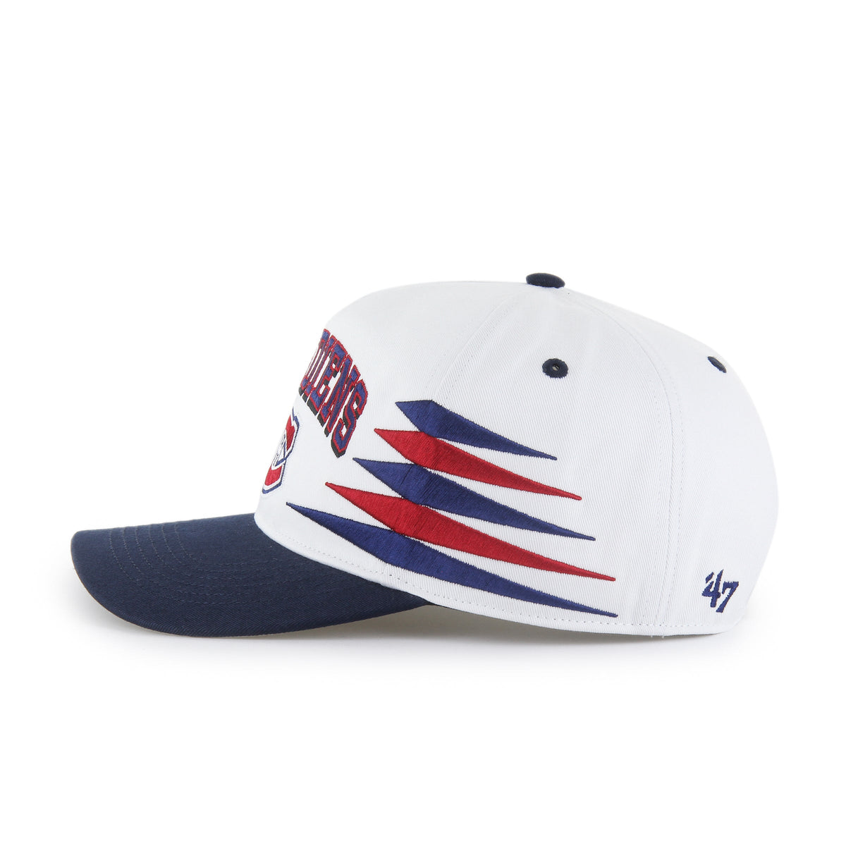 Montreal Canadiens NHL 47 Brand Men White Diamond Hitch Snapback Hat product image 5, provided for visual reference and