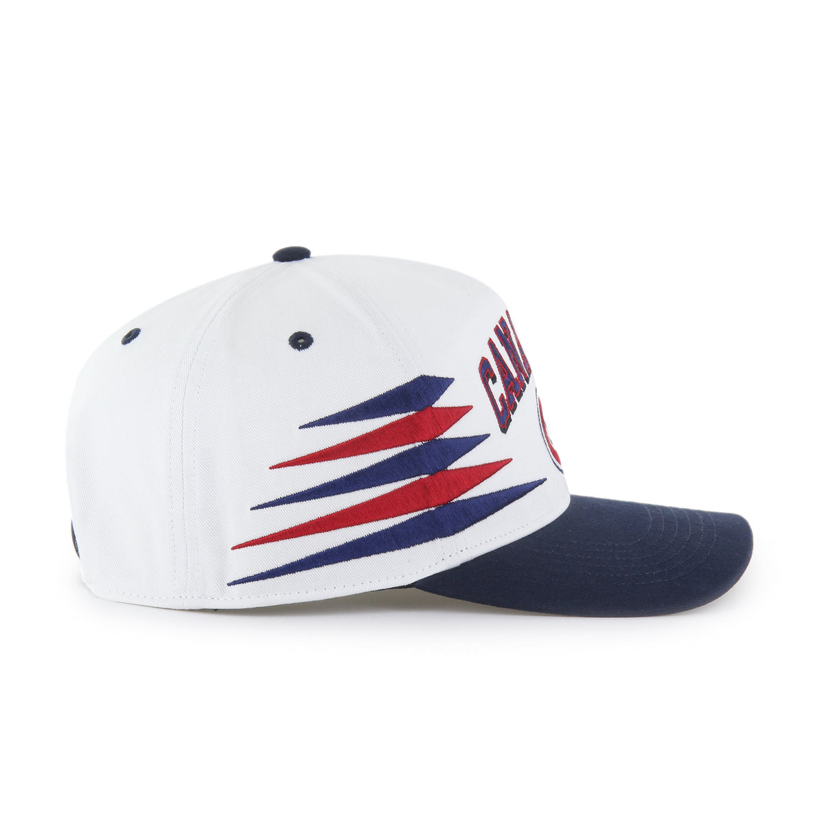 Montreal Canadiens NHL 47 Brand Men White Diamond Hitch Snapback Hat product image 3, provided for visual reference and