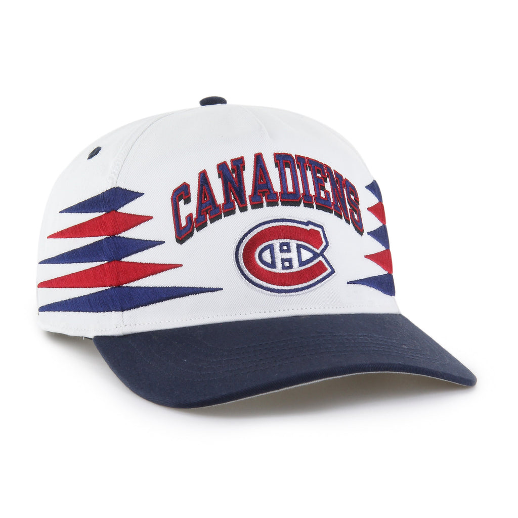 Montreal Canadiens NHL 47 Brand Men White Diamond Hitch Snapback Hat product image 2, provided for visual reference and