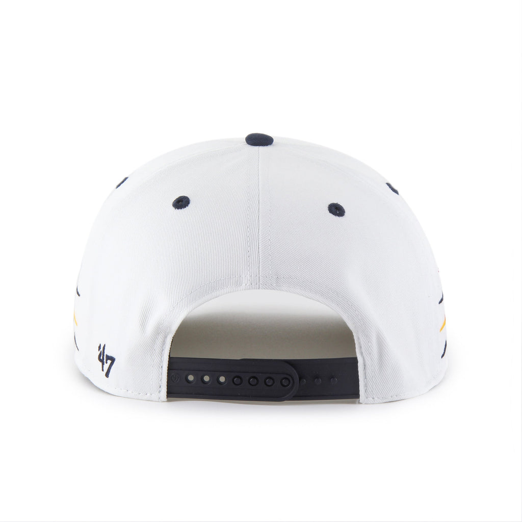 Boston Bruins NHL 47 Brand Men White Diamond Hitch Snapback Hat product image 2, provided for visual reference and product