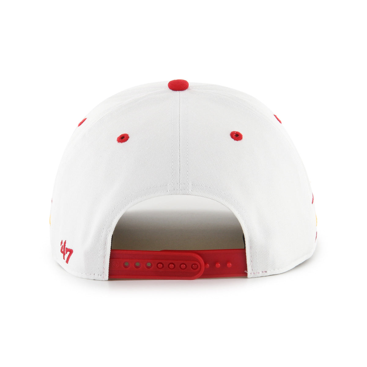 Calgary Flames NHL 47 Brand Men White Diamond Hitch Snapback Hat product image 4, provided for visual reference and product
