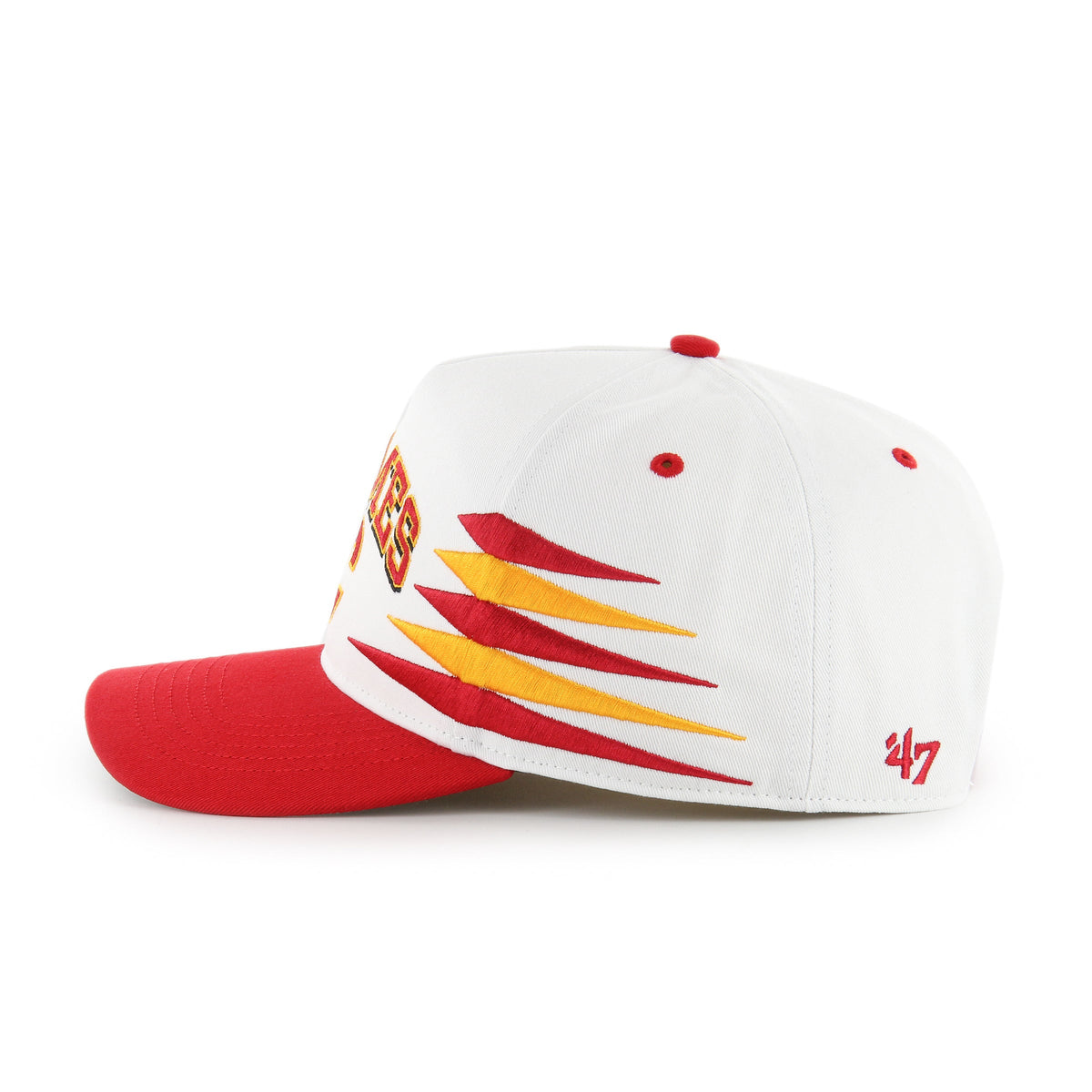 Calgary Flames NHL 47 Brand Men White Diamond Hitch Snapback Hat product image 3, provided for visual reference and product