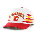 Calgary Flames NHL 47 Brand Men White Diamond Hitch Snapback Hat product image 1, provided for visual reference and product