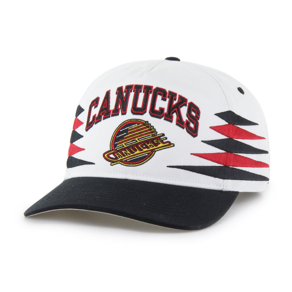 Vancouver Canucks NHL 47 Brand Men White Diamond Hitch Snapback Hat product image 1, provided for visual reference and