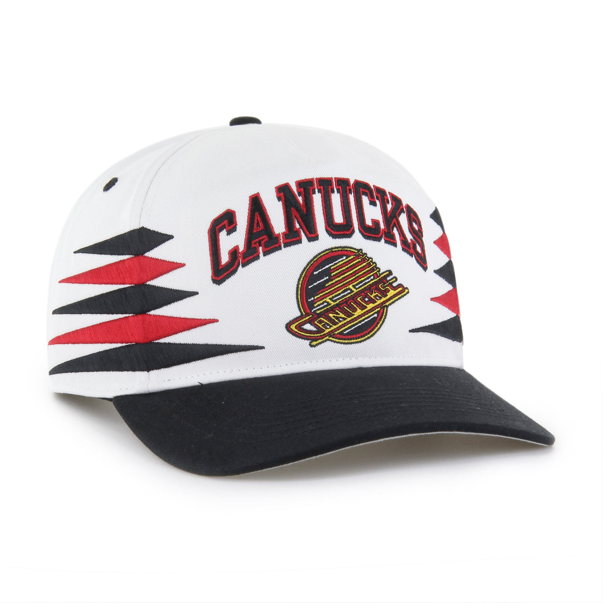 Vancouver Canucks NHL 47 Brand Men White Diamond Hitch Snapback Hat product image 3, provided for visual reference and