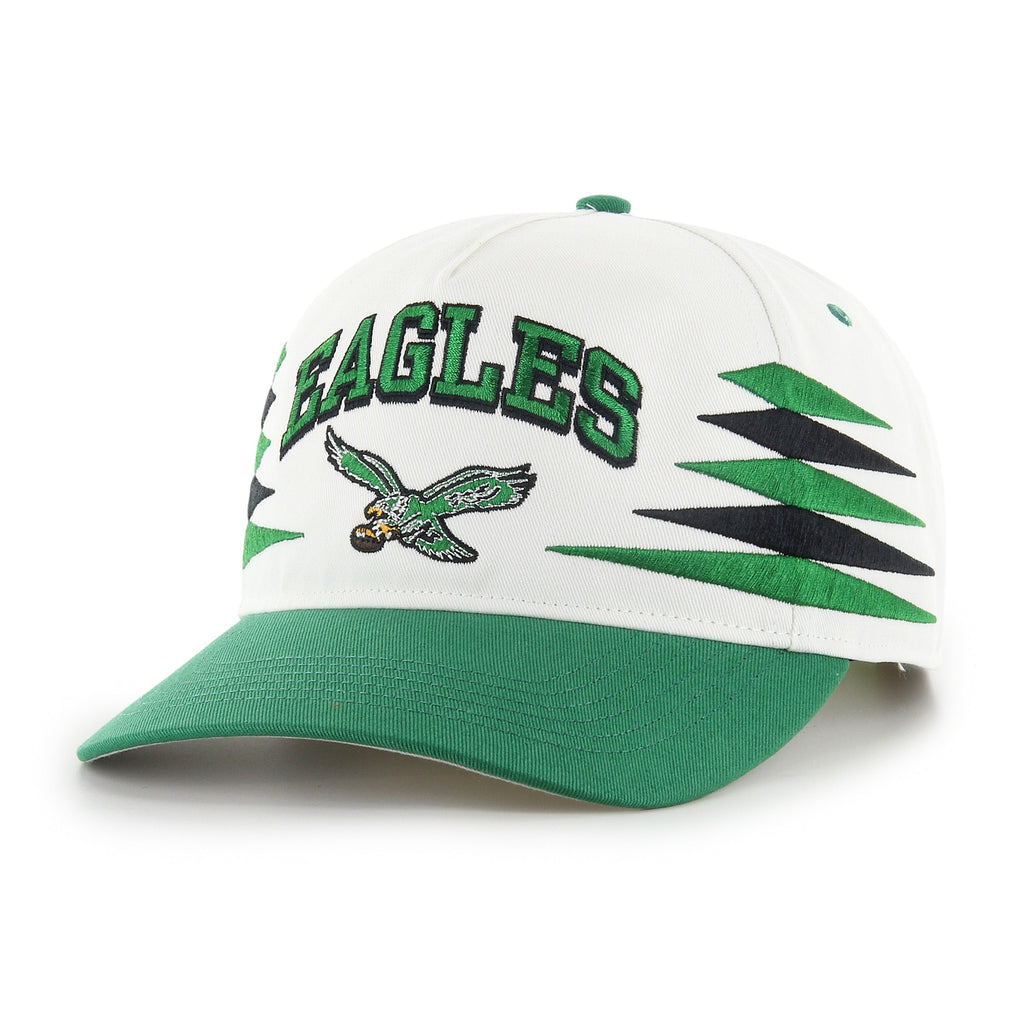 Philadelphia Eagles NFL 47 Brand Men White Diamond Hitch Snapback Hat product image 2, provided for visual reference and