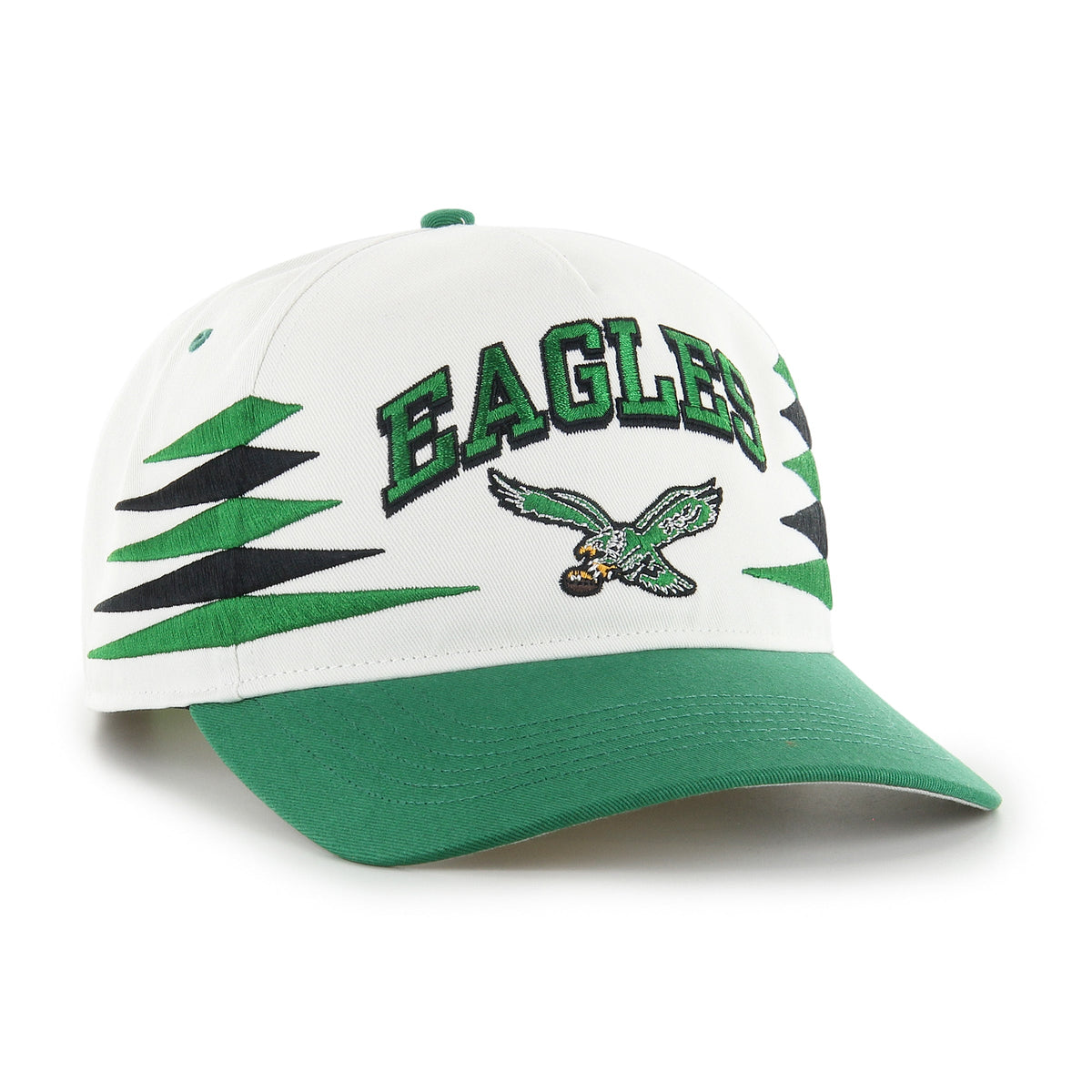 Philadelphia Eagles NFL 47 Brand Men White Diamond Hitch Snapback Hat product image 1, provided for visual reference and