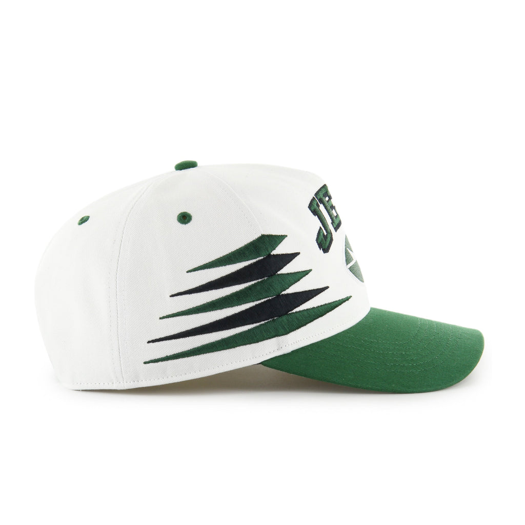 New York Jets NFL 47 Brand Men White Diamond Hitch Snapback Hat product image 3, provided for visual reference and product