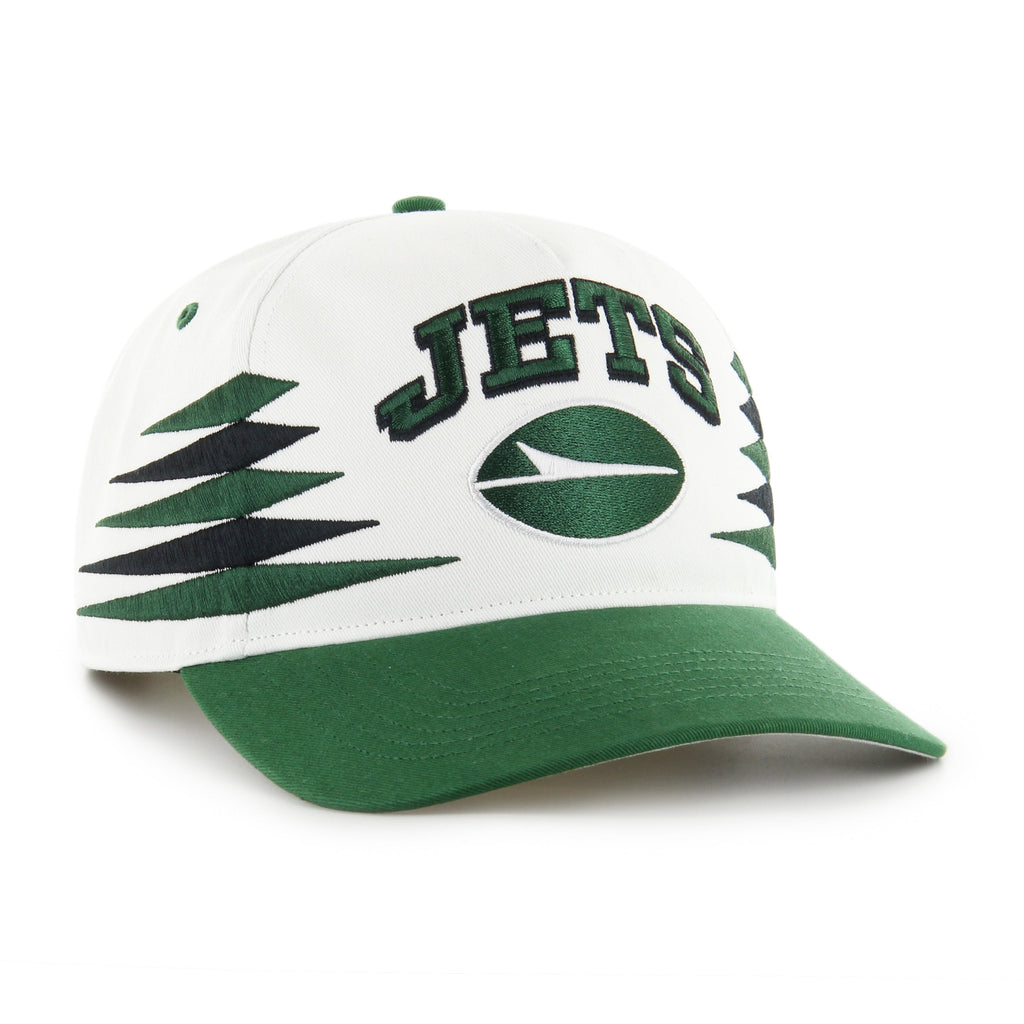 New York Jets NFL 47 Brand Men White Diamond Hitch Snapback Hat product image 1, provided for visual reference and product