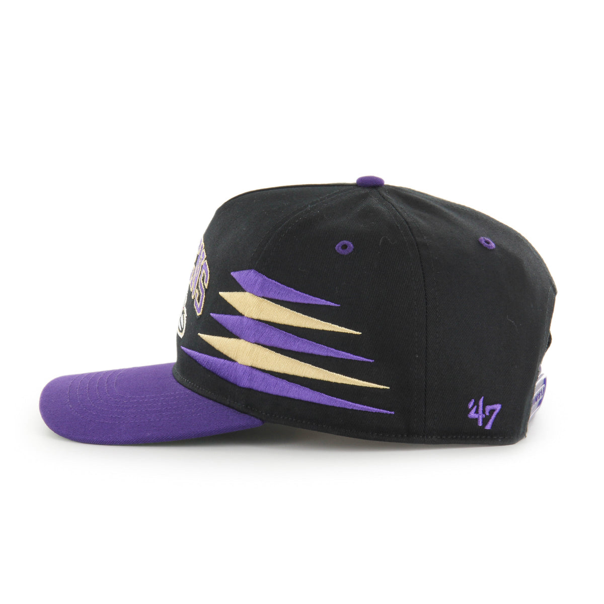 Baltimore Ravens NFL 47 Brand Men Black Diamond Hitch Snapback Hat product image 4, provided for visual reference and