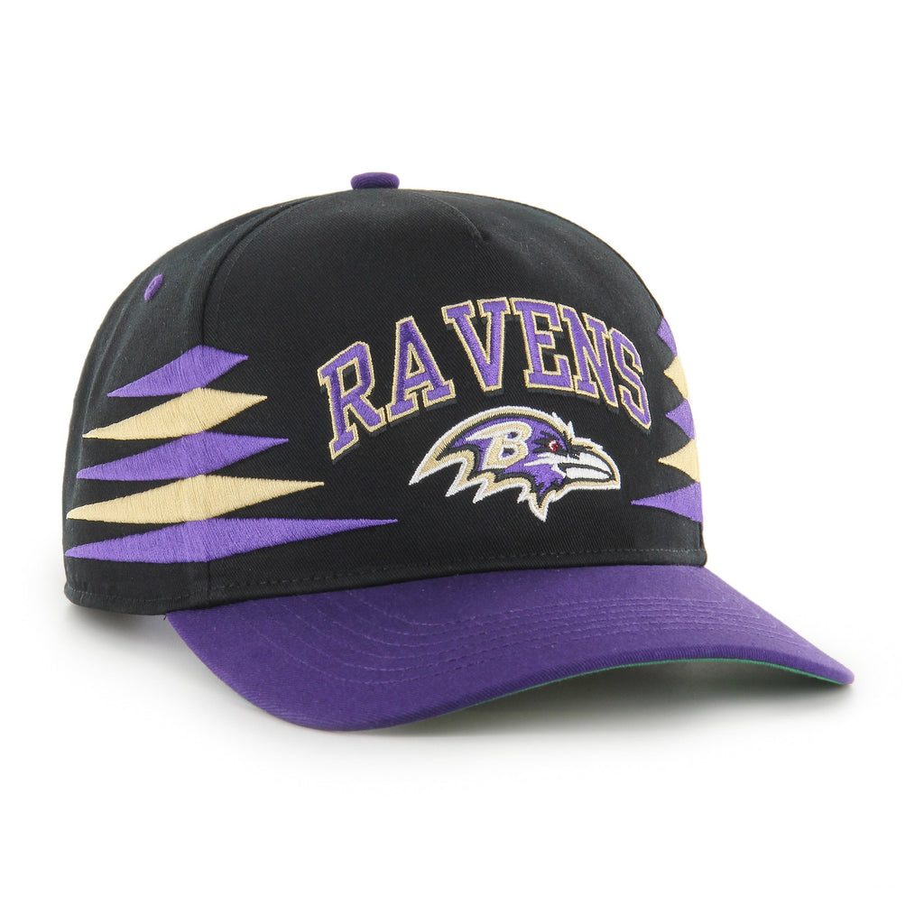 Baltimore Ravens NFL 47 Brand Men Black Diamond Hitch Snapback Hat product image 1, provided for visual reference and