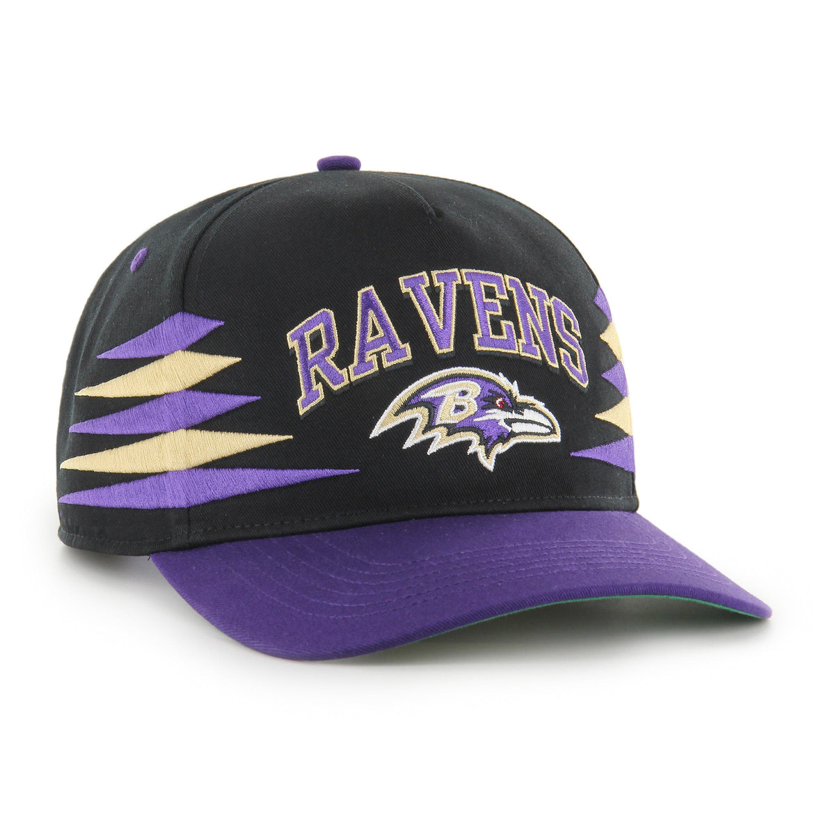Baltimore Ravens NFL 47 Brand Men Black Diamond Hitch Snapback Hat product image 1, provided for visual reference and