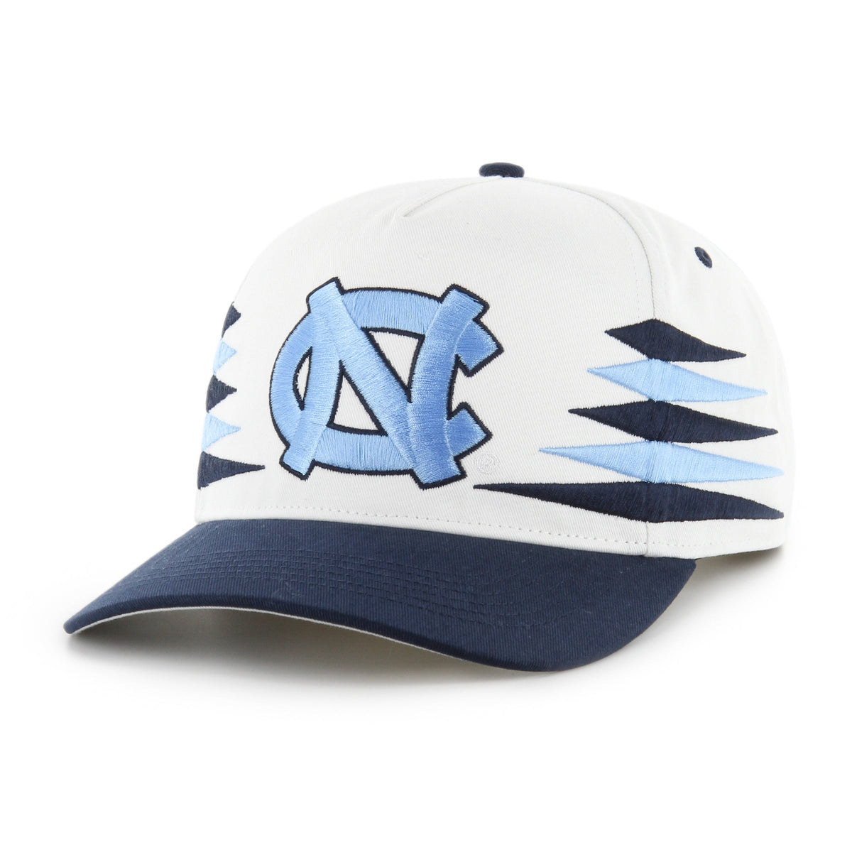 North Carolina Tar Heels NCAA 47 Brand Men White Diamond Hitch Snapback Hat product image 3, provided for visual reference
