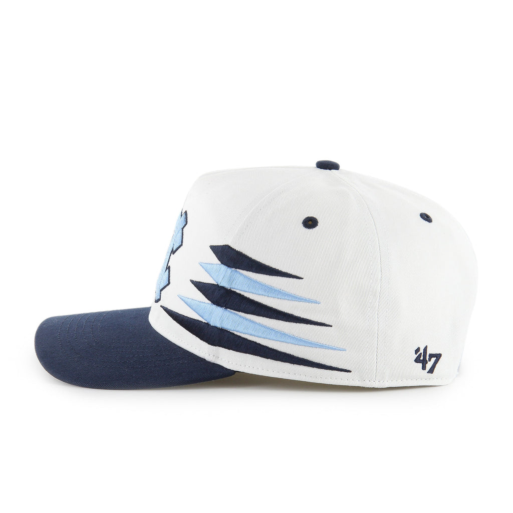 North Carolina Tar Heels NCAA 47 Brand Men White Diamond Hitch Snapback Hat product image 4, provided for visual reference