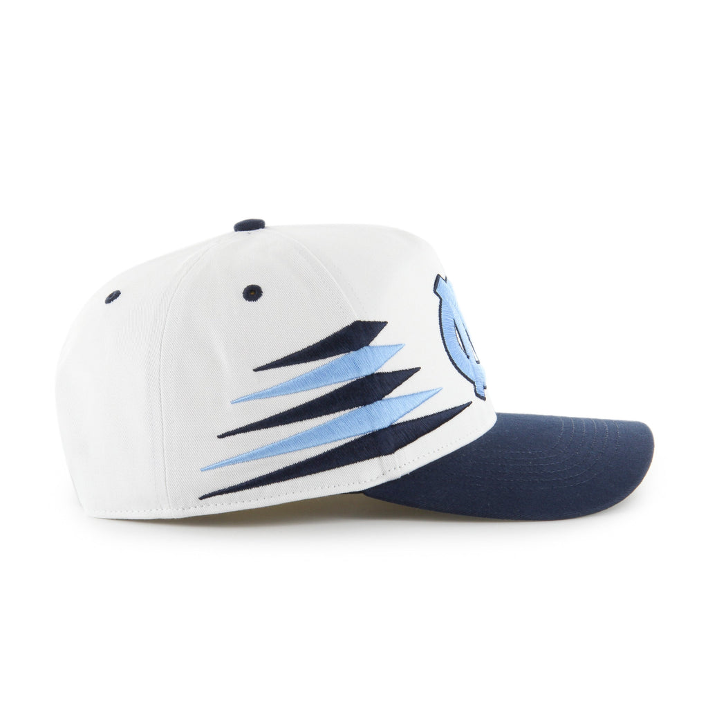 North Carolina Tar Heels NCAA 47 Brand Men White Diamond Hitch Snapback Hat product image 5, provided for visual reference
