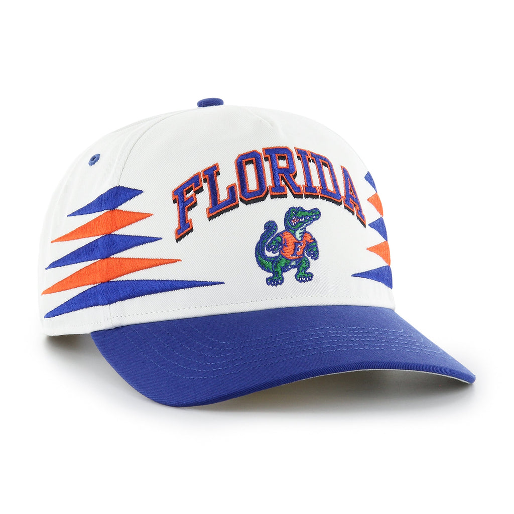 Florida Gators NCAA 47 Brand Men White Diamond Hitch Snapback Hat product image 1, provided for visual reference and product