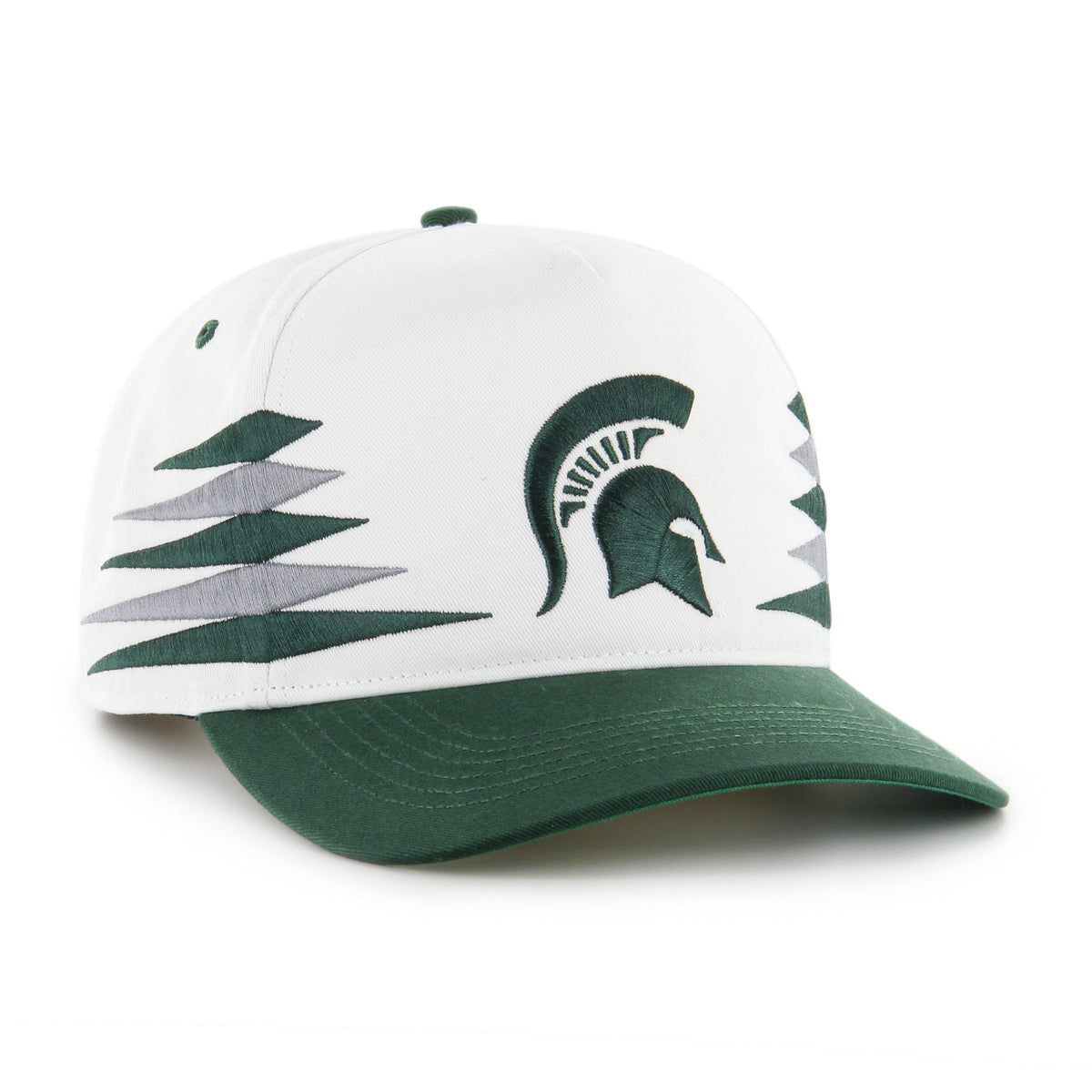 Michigan State Spartans NCAA 47 Brand Men White Diamond Hitch Snapback Hat product image 3, provided for visual reference