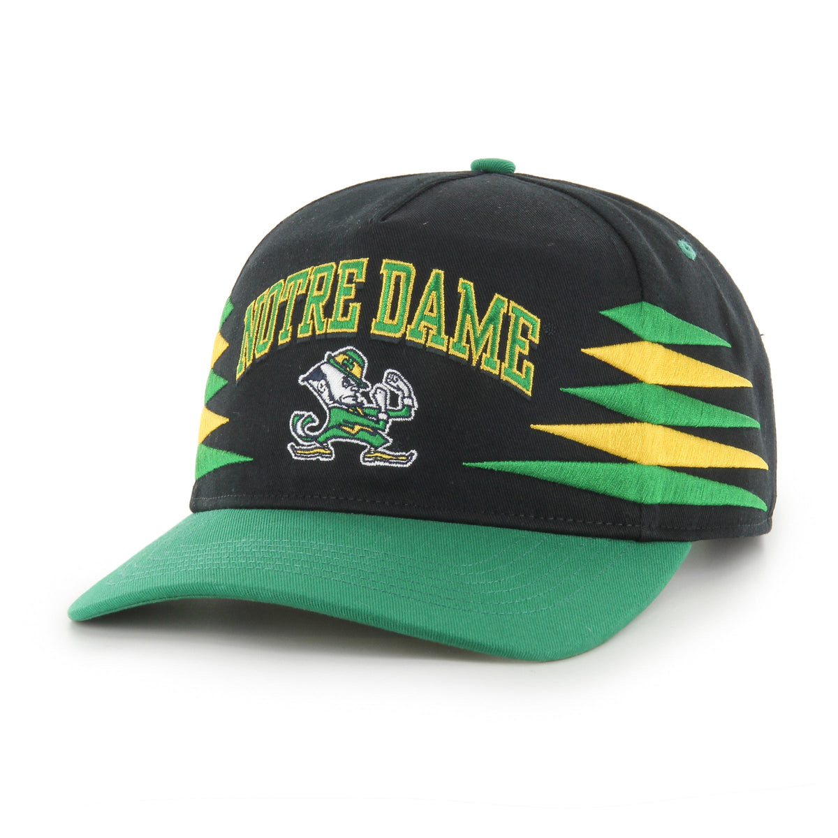 Notre Dame Fighting Irish NCAA 47 Brand Men Black Diamond Hitch Snapback Hat product image 5, provided for visual reference