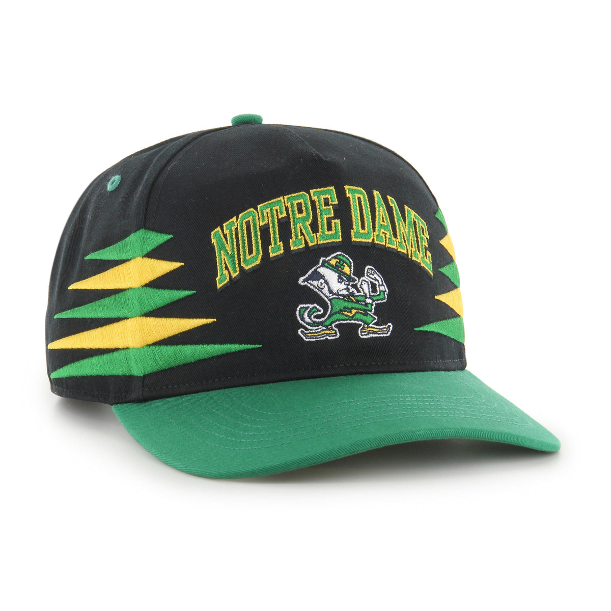 Notre Dame Fighting Irish NCAA 47 Brand Men Black Diamond Hitch Snapback Hat product image 1, provided for visual reference