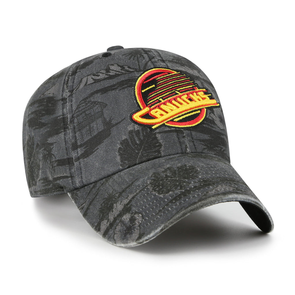 Vancouver Canucks NHL 47 Brand Men Black Fiji Clean Up Adjustable Hat product image 3, provided for visual reference and