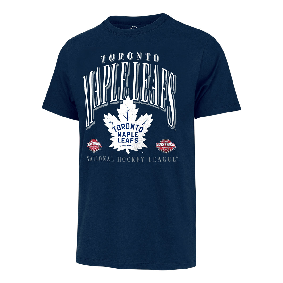 Toronto Maple Leafs NHL 47 Brand Men Navy Crease T-Shirt product image 1, provided for visual reference and product detail