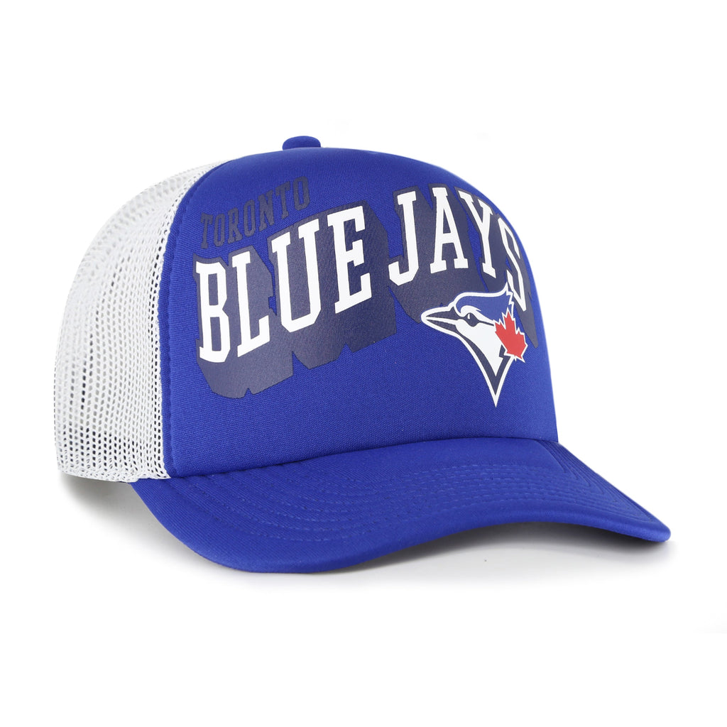 Toronto Blue Jays MLB 47 Brand Men Royal Meander Foam Trucker Snapback product image 2, provided for visual reference and