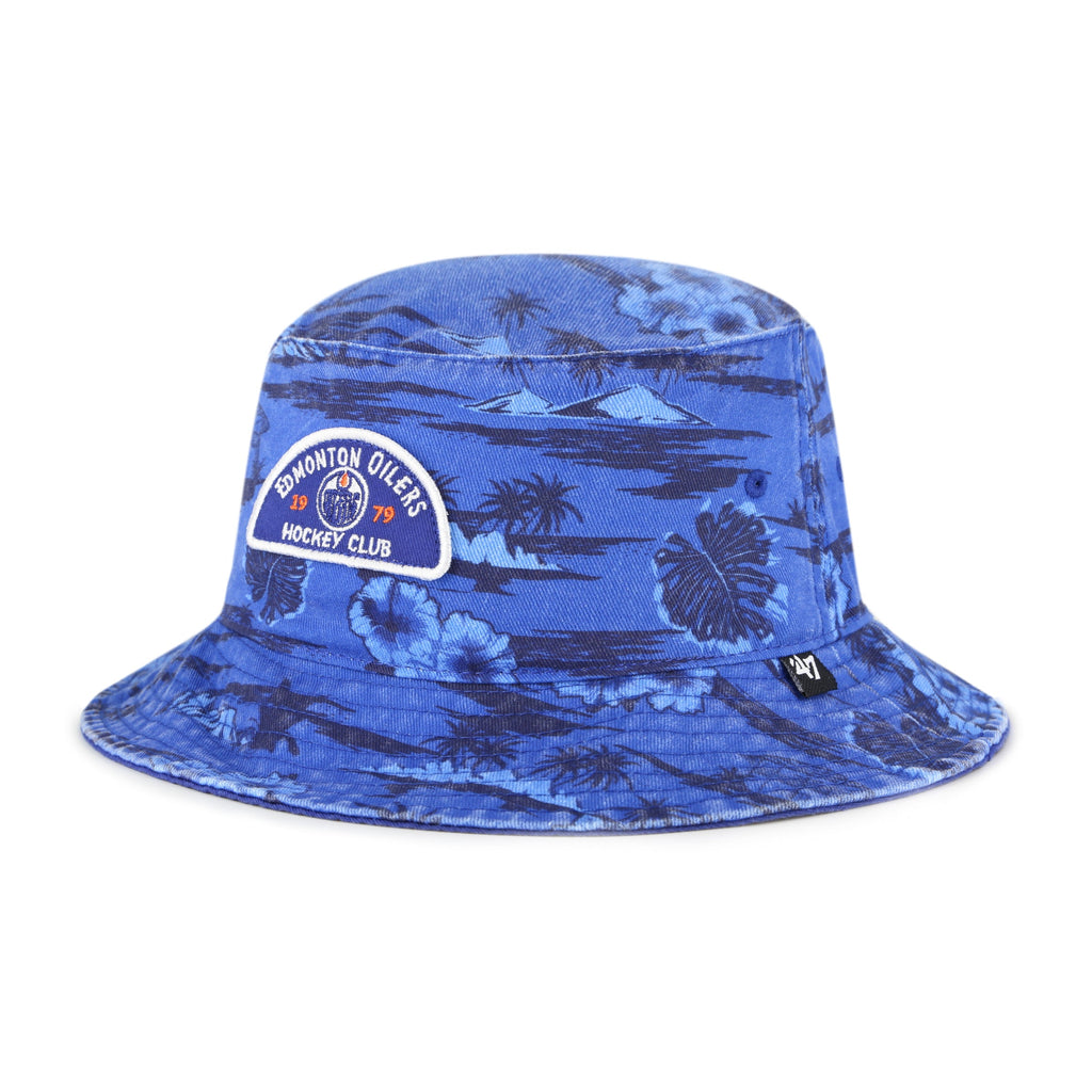 Edmonton Oilers NHL 47 Brand Men Blue Fiji Bucket Hat product image 1, provided for visual reference and product detail