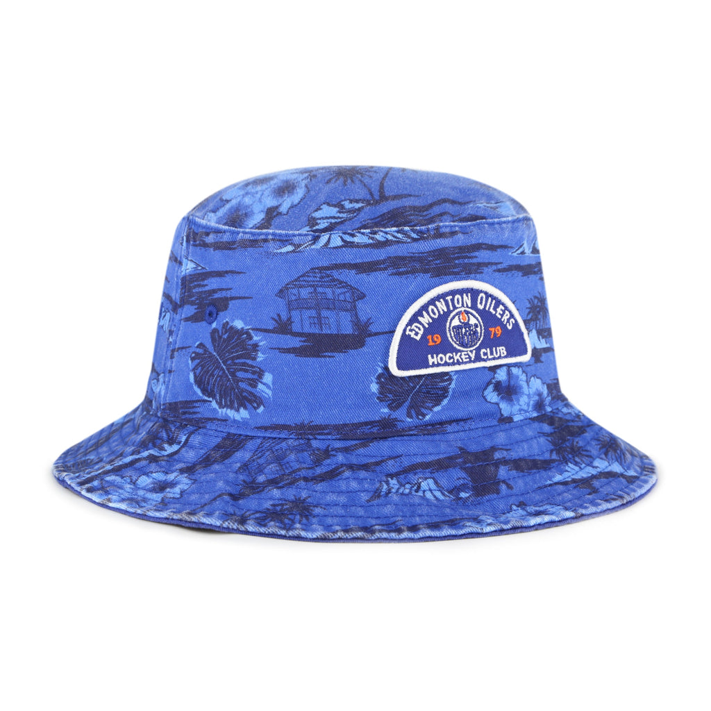 Edmonton Oilers NHL 47 Brand Men Blue Fiji Bucket Hat product image 2, provided for visual reference and product detail