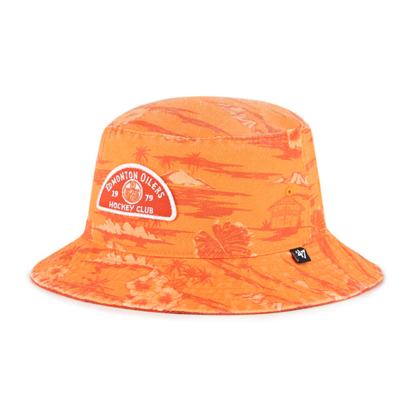 Edmonton Oilers NHL 47 Brand Men Orange Fiji Bucket Hat product image 1, provided for visual reference and product detail