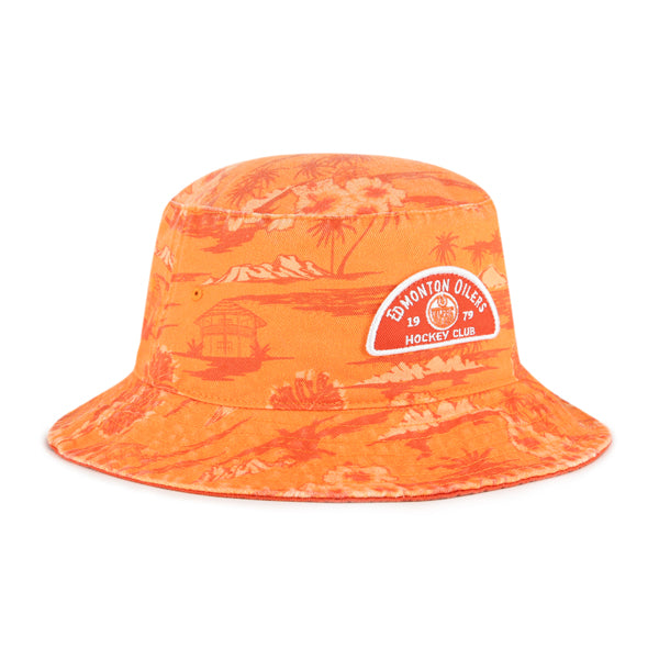 Edmonton Oilers NHL 47 Brand Men Orange Fiji Bucket Hat product image 3, provided for visual reference and product detail