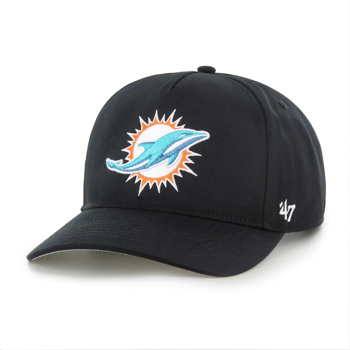 Miami Dolphins NFL 47 Brand Men Black Hitch Adjustable Hat product image 1, provided for visual reference and product detail