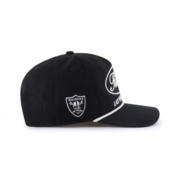 Las Vegas Raiders NFL 47 Brand Men Black Foundational Rope Hitch Snapback Hat product image 3, provided for visual reference