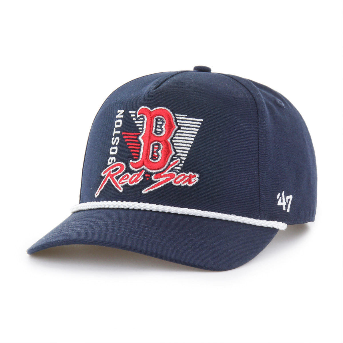 Boston Red Sox MLB 47 Brand Men Navy Splint Rope Hitch Snapback Hat product image 1, provided for visual reference and
