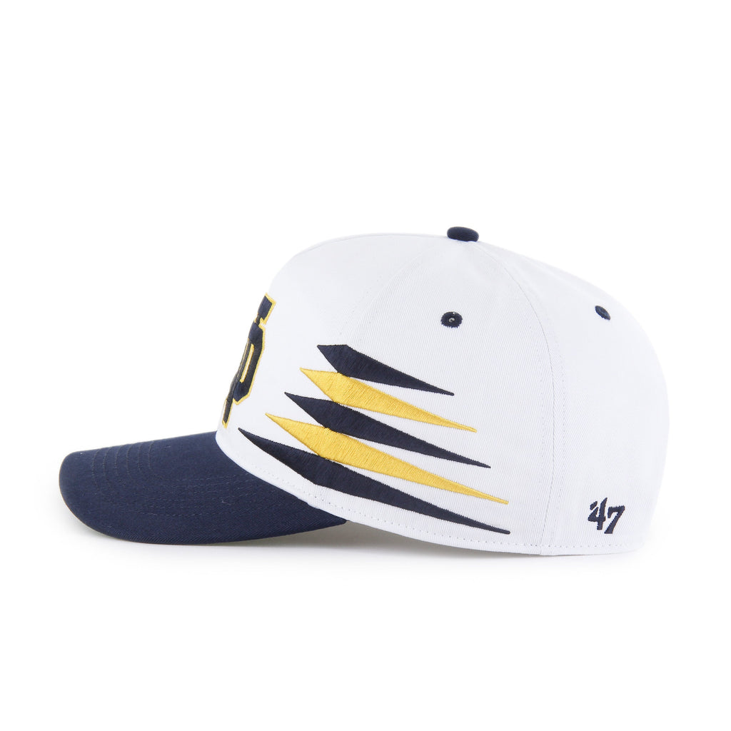 Notre Dame Fighting Irish NCAA 47 Brand Men White Diamond Hitch Snapback Hat product image 6, provided for visual reference