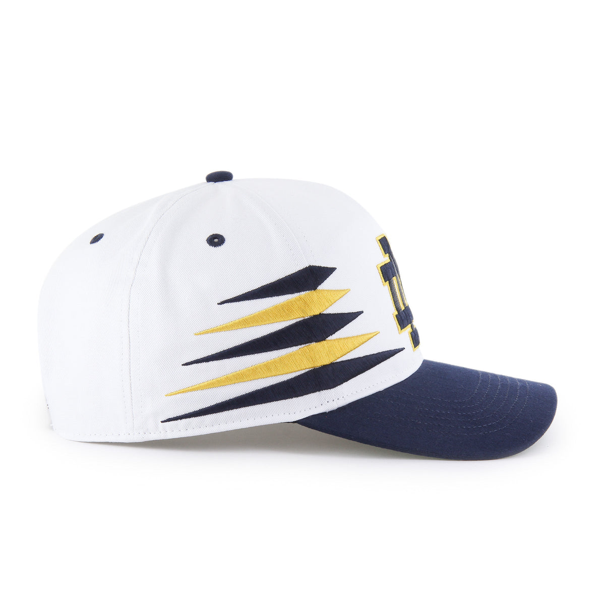 Notre Dame Fighting Irish NCAA 47 Brand Men White Diamond Hitch Snapback Hat product image 5, provided for visual reference