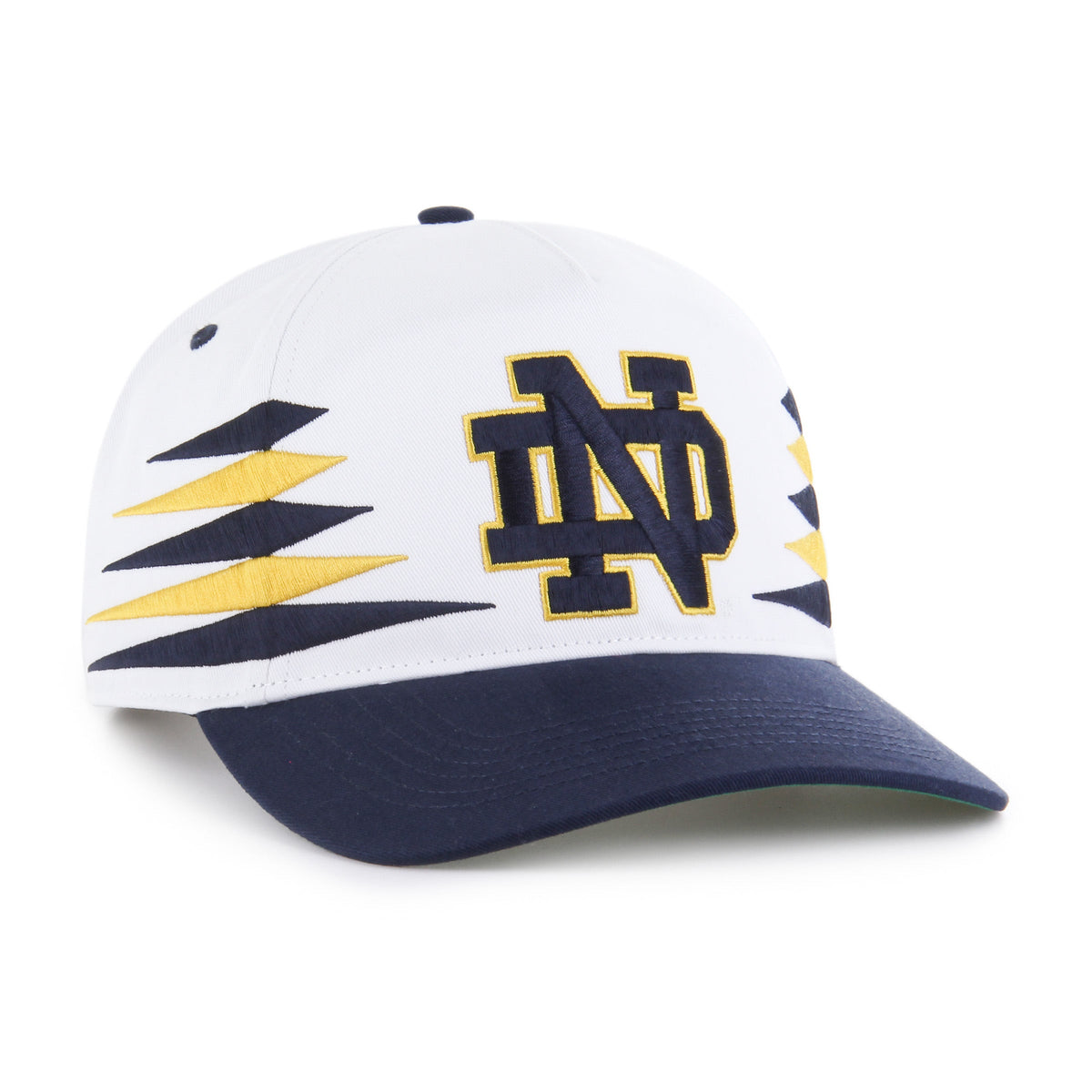 Notre Dame Fighting Irish NCAA 47 Brand Men White Diamond Hitch Snapback Hat product image 4, provided for visual reference