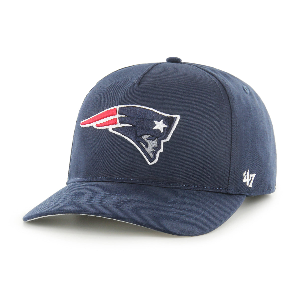 New England Patriots NFL 47 Brand Men Navy Hitch Snapback Hat product image 1, provided for visual reference and product